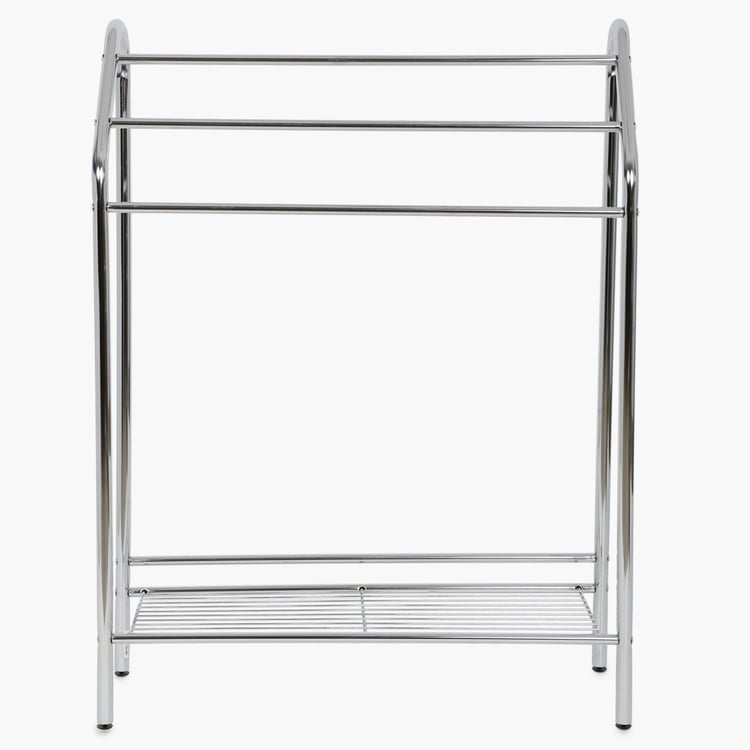 Olega - Silver Solid Steel Towel Stand