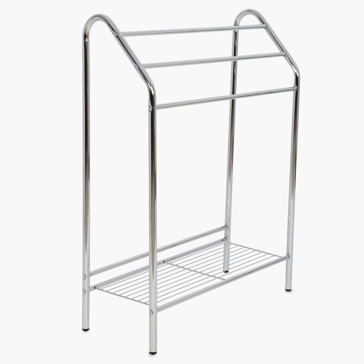 Olega - Silver Solid Steel Towel Stand