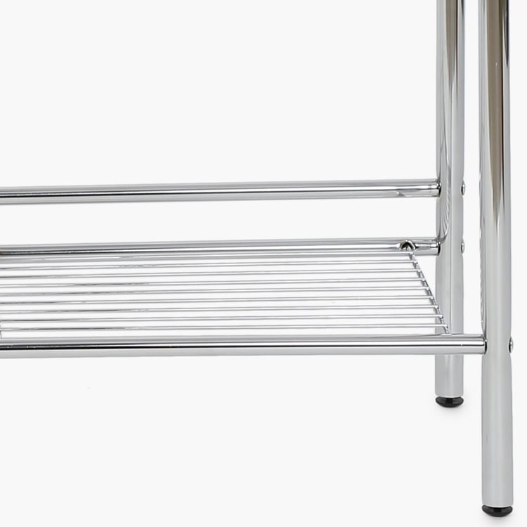 Olega - Silver Solid Steel Towel Stand