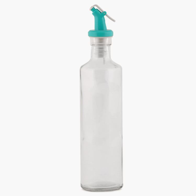 Drizzle Solid Oil Bottle - Glass -350ml -Oil Bottle 6 cm L x 6 cm W x 26 cm H -Blue