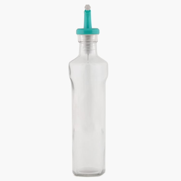 Drizzle Solid Oil Bottle - Glass -350ml -Oil Bottle 6 cm L x 6 cm W x 26 cm H -Blue