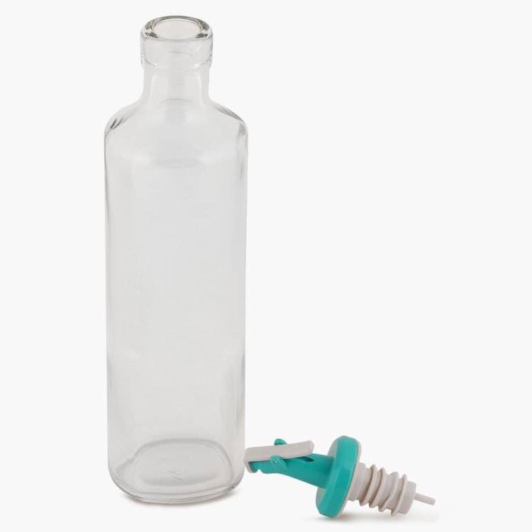 Drizzle Solid Oil Bottle - Glass -350ml -Oil Bottle 6 cm L x 6 cm W x 26 cm H -Blue