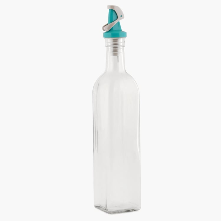 Drizzle Solid  Oil Bottle - Glass -500ml -Oil Bottle 6 cm  L x 32 cm  H -Blue