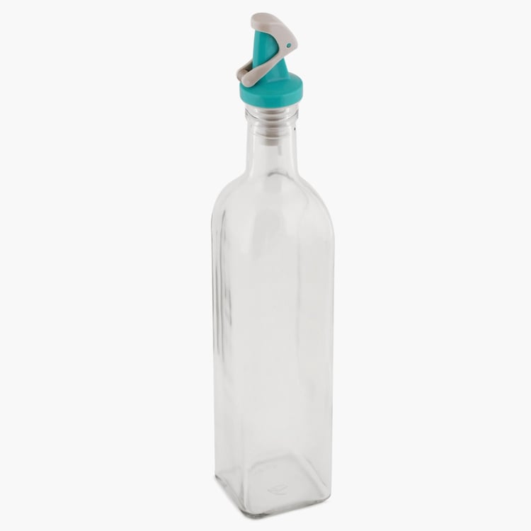 Drizzle Solid  Oil Bottle - Glass -500ml -Oil Bottle 6 cm  L x 32 cm  H -Blue