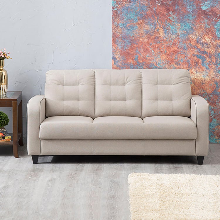 Montoya Serene Fabric 3-Seater Sofa - Beige