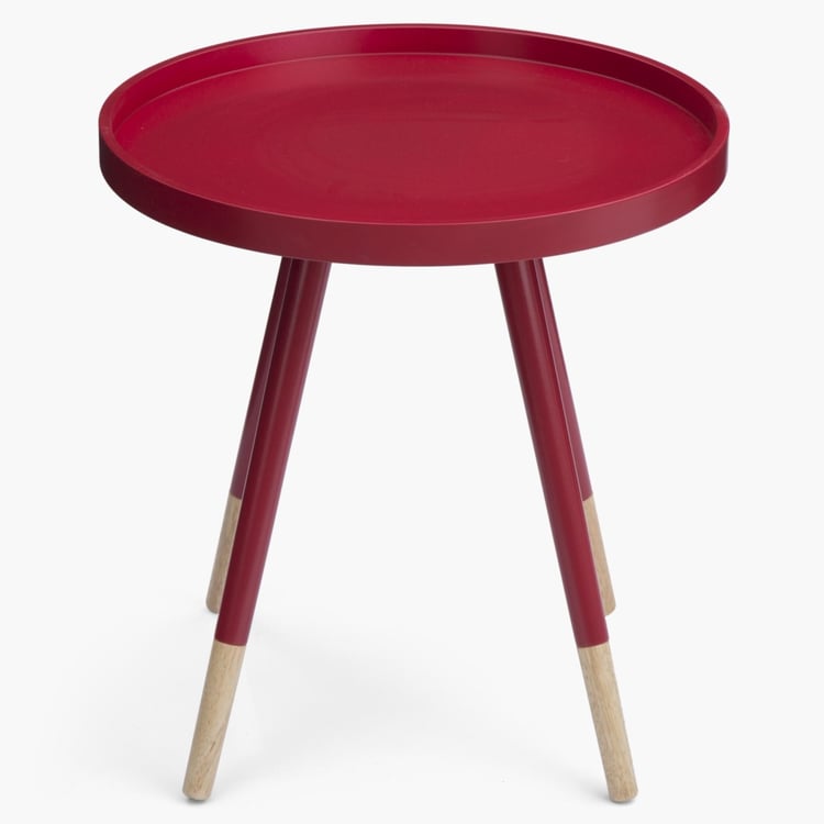 Solo Round Side Table - Red