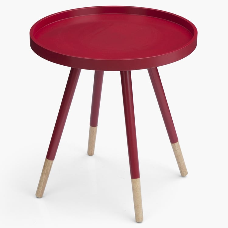 Solo Round Side Table - Red