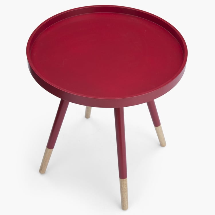 Solo Round Side Table - Red