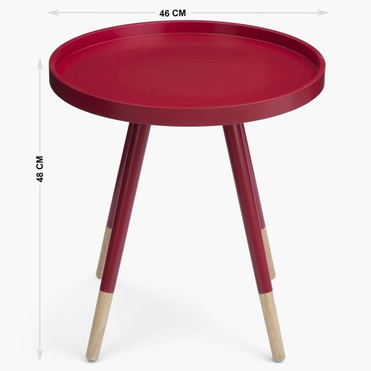 Solo Round Side Table - Red