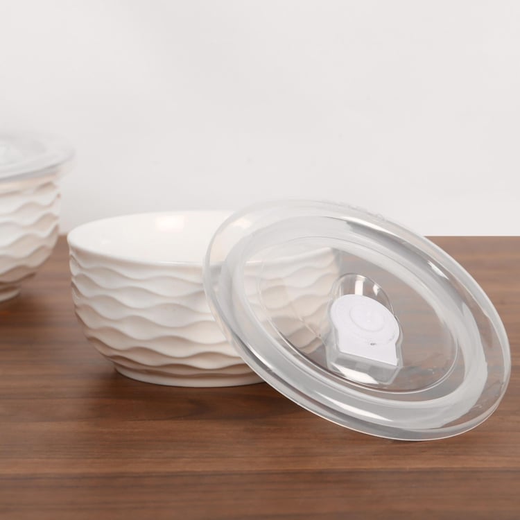 Brook Ceramic Bowl With Lid
