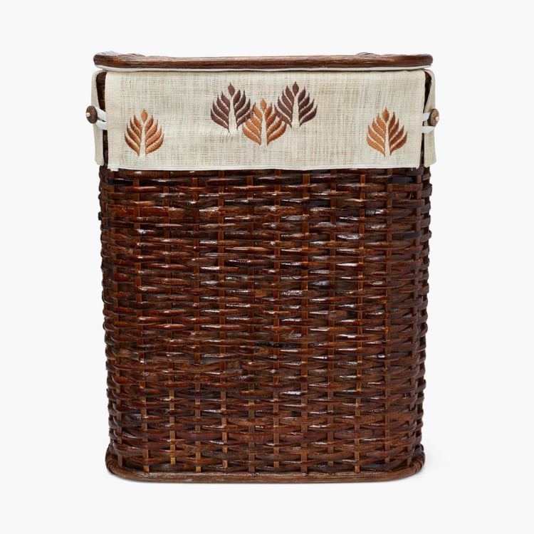 Norma Leaves Rectangular Bamboo Hamper