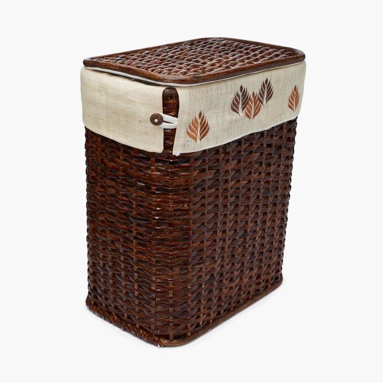 Norma Leaves Rectangular Bamboo Hamper