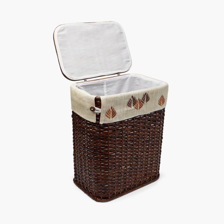 Norma Leaves Rectangular Bamboo Hamper