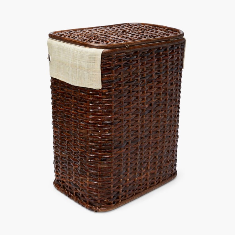 Norma Leaves Rectangular Bamboo Hamper