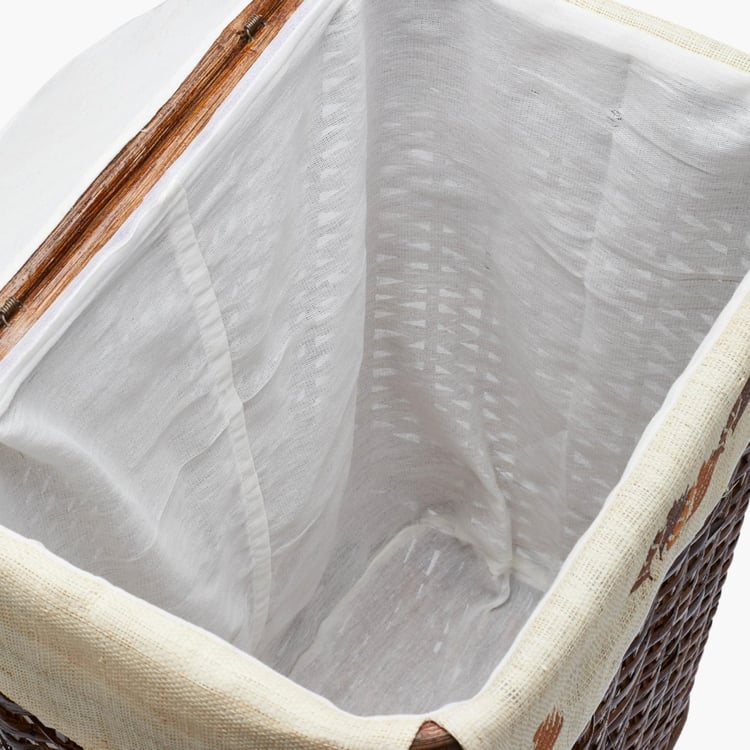 Norma Leaves Rectangular Bamboo Hamper