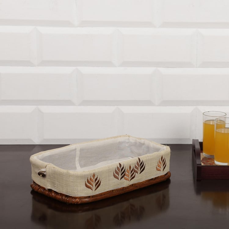 Norma Leaves Rattan Wicker Basket