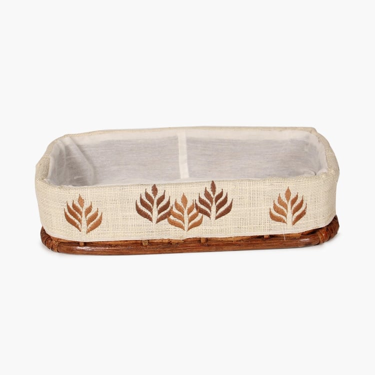 Norma Leaves Rattan Wicker Basket