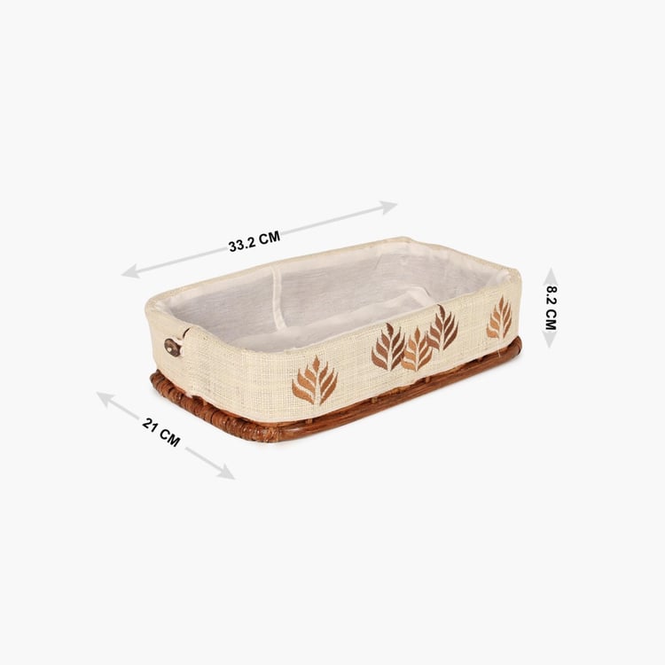 Norma Leaves Rattan Wicker Basket