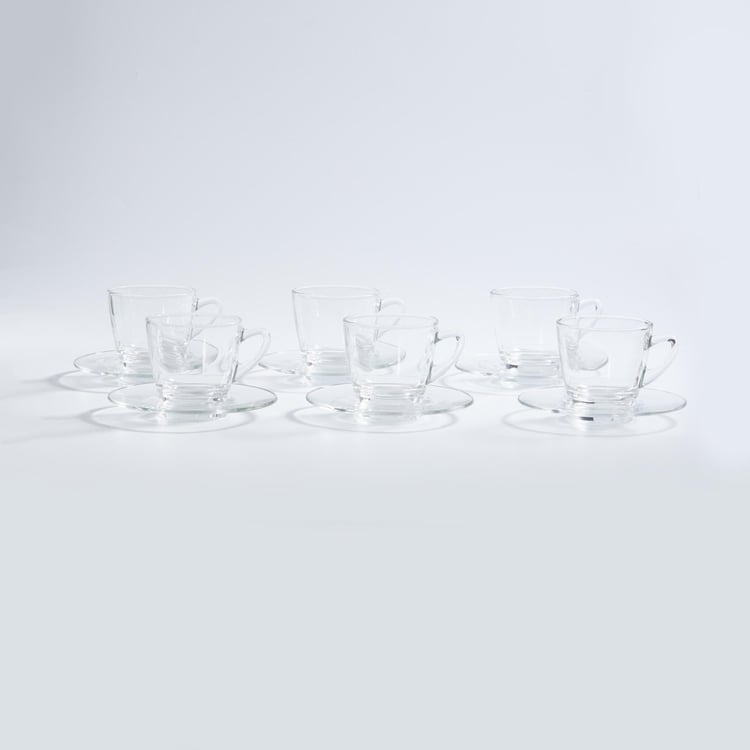 OCEAN 8-Piece Round Glass Tea Set- 245 ml