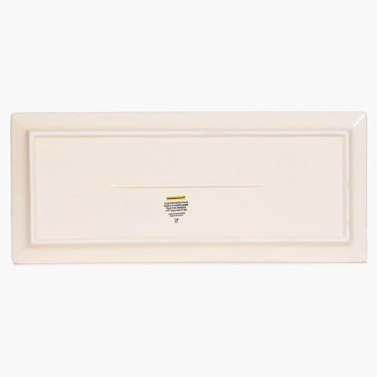 Beautiful Home Ceramic Rectangular Platter - 15 Inch
