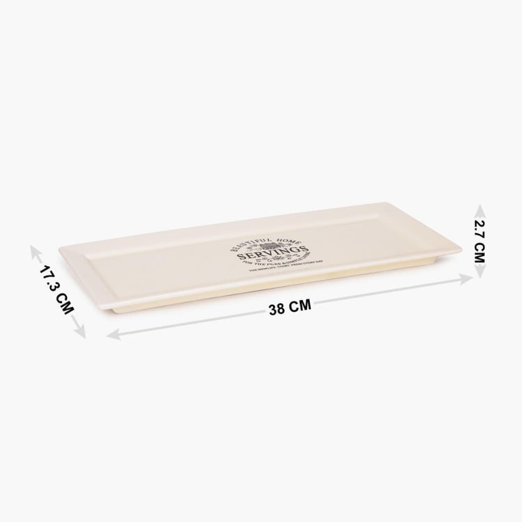 Beautiful Home Ceramic Rectangular Platter - 15 Inch