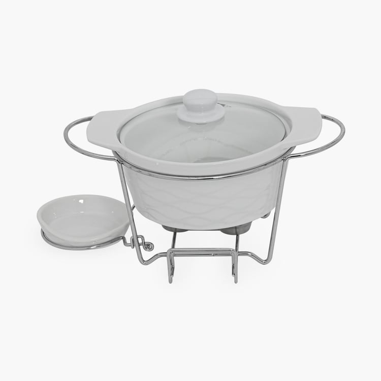 Veton Food Warmer With Lid & Metal Stand