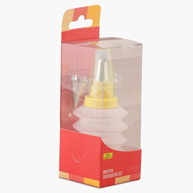 Sweetshop Squeezing Syringe With 3 Decorative Nozzle