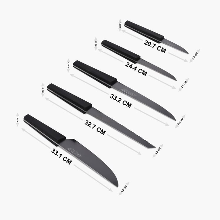 Raisin 6Pcs Stainless Steel Knife Block Set
