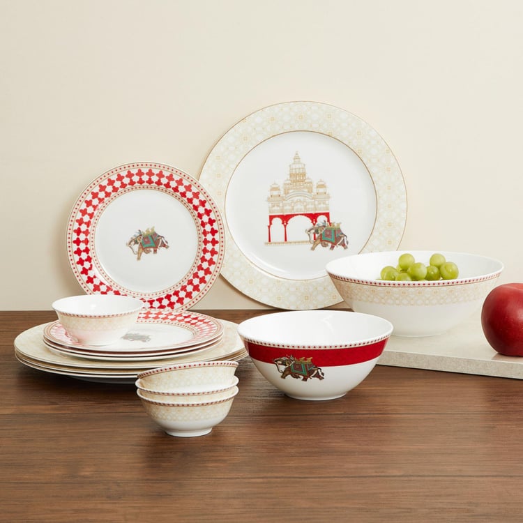 Nirvana Printed Dinner Set -Set Of 14 Pcs.