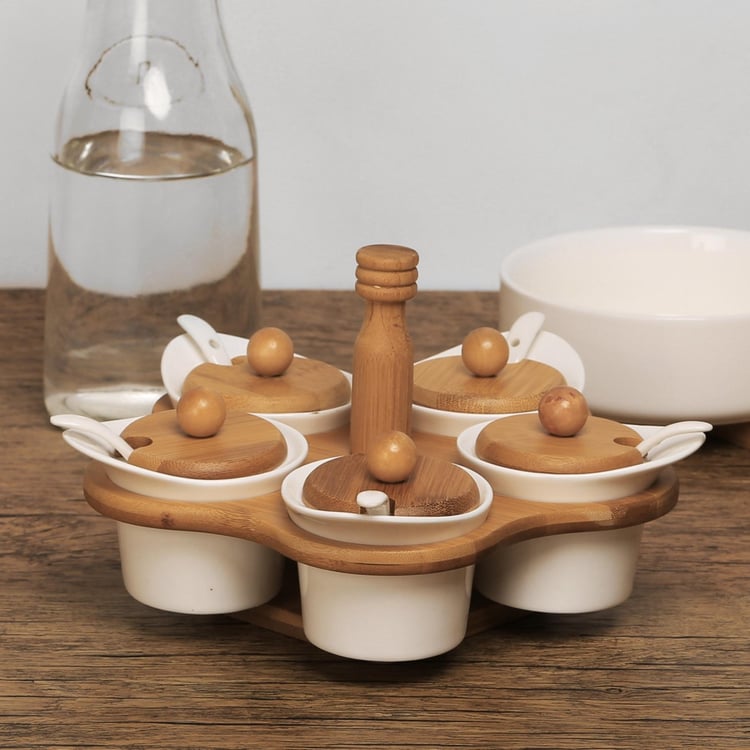 Sagano Condiment Jars-Set Of 6