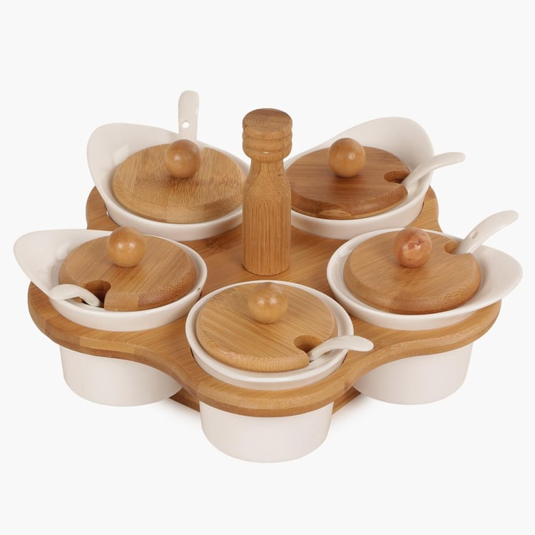 Sagano Condiment Jars-Set Of 6