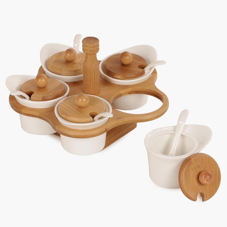Sagano Condiment Jars-Set Of 6