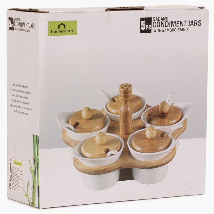Sagano Condiment Jars-Set Of 6