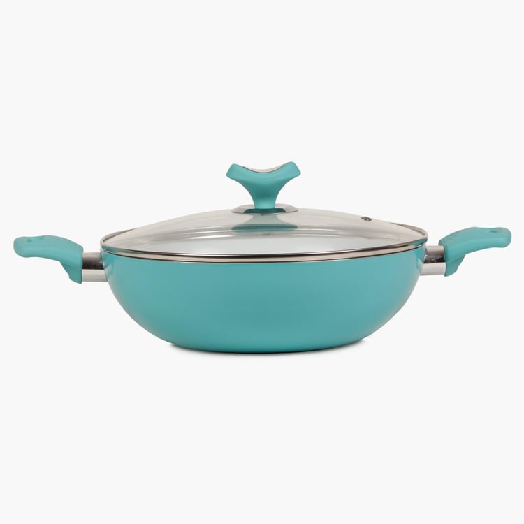 Briston Ceramic Coated Kadhai With Lid - 26 CM