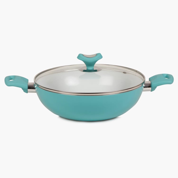 Briston Ceramic Coated Kadhai With Lid - 26 CM