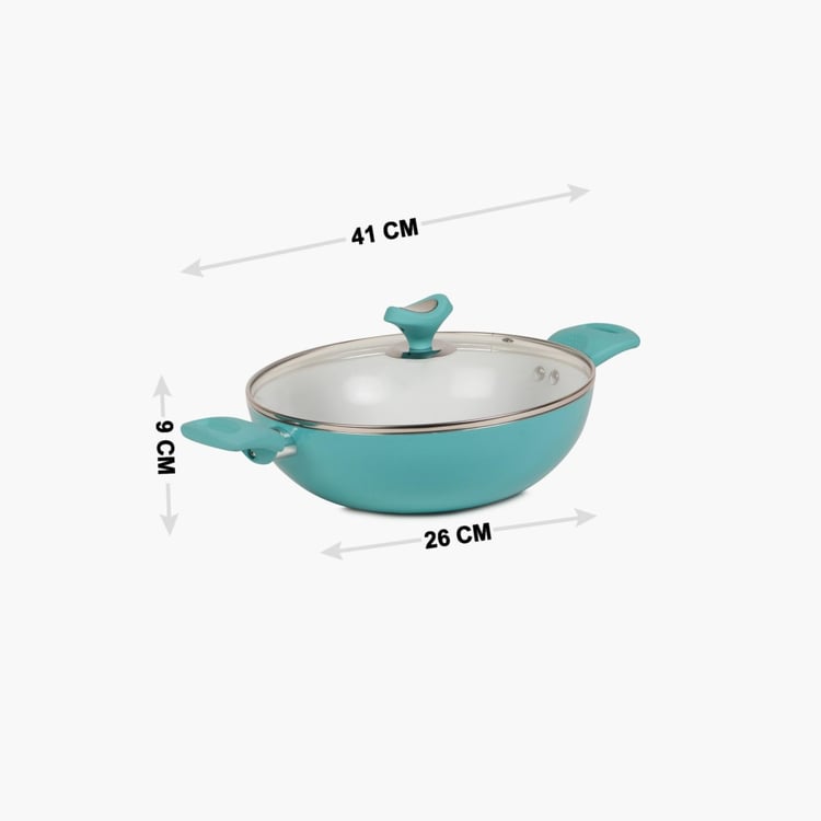 Briston Ceramic Coated Kadhai With Lid - 26 CM