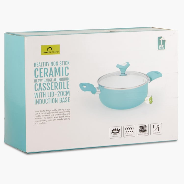 Briston Ceramic Coated Casserole With Lid - 20 CM