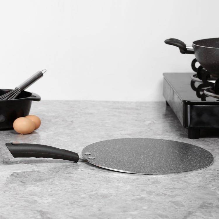Marlin Non-stick Marble Coating Flat Tawa - 28 CM