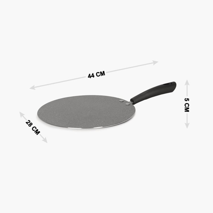 Marlin Non-stick Marble Coating Flat Tawa - 28 CM