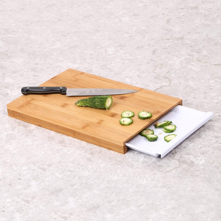 Edulis Bamboo Cutting Board With Tray