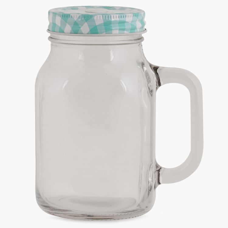 Peroni Mason Jar With Lid And Straw - 550 ml
