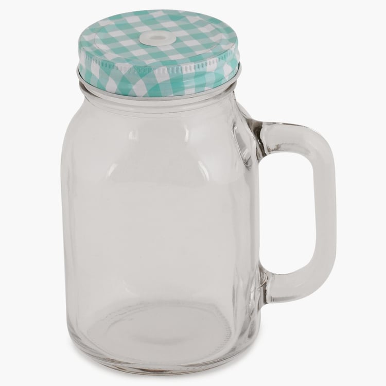 Peroni Mason Jar With Lid And Straw - 550 ml