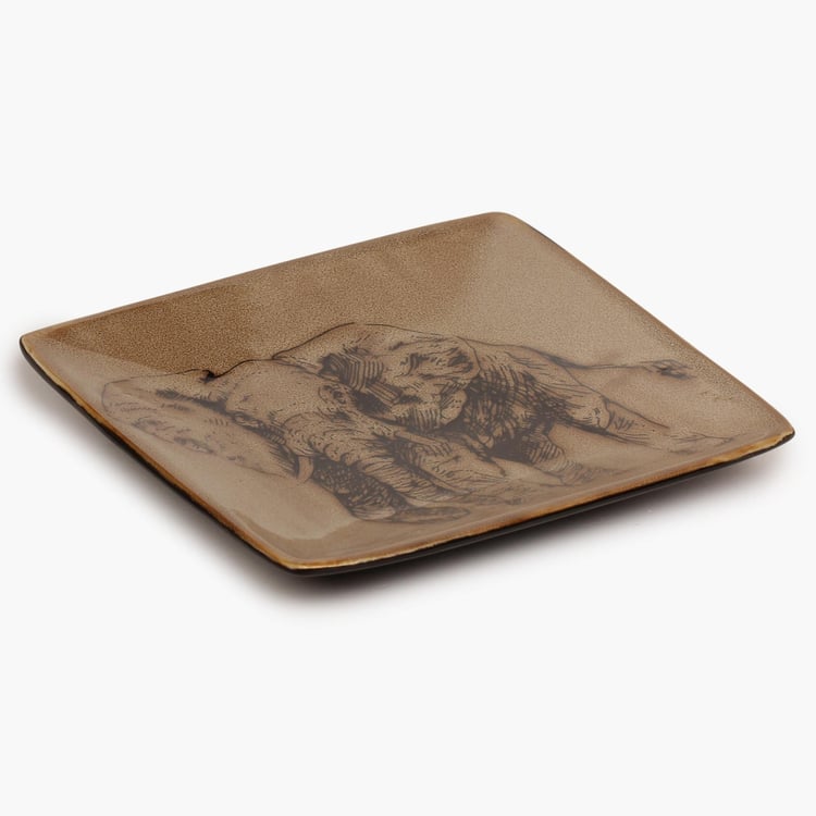 Imperial Elephant Square Plate-6 Inch