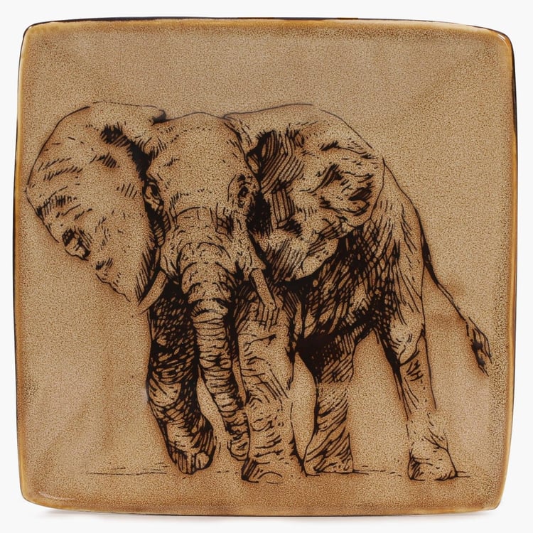 Imperial Elephant Square Plate-6 Inch