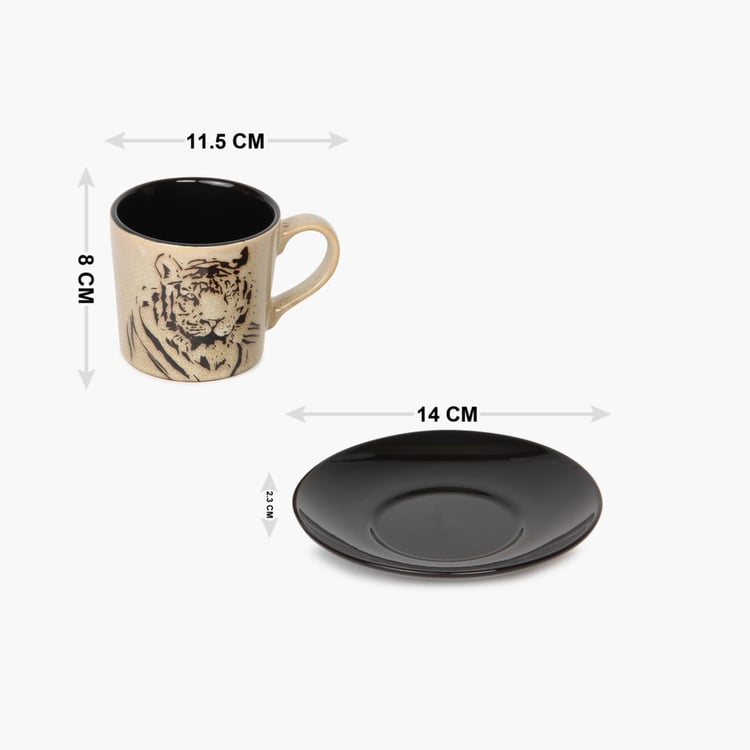 Imperial Tiger Cup And Saucer 21 0ml