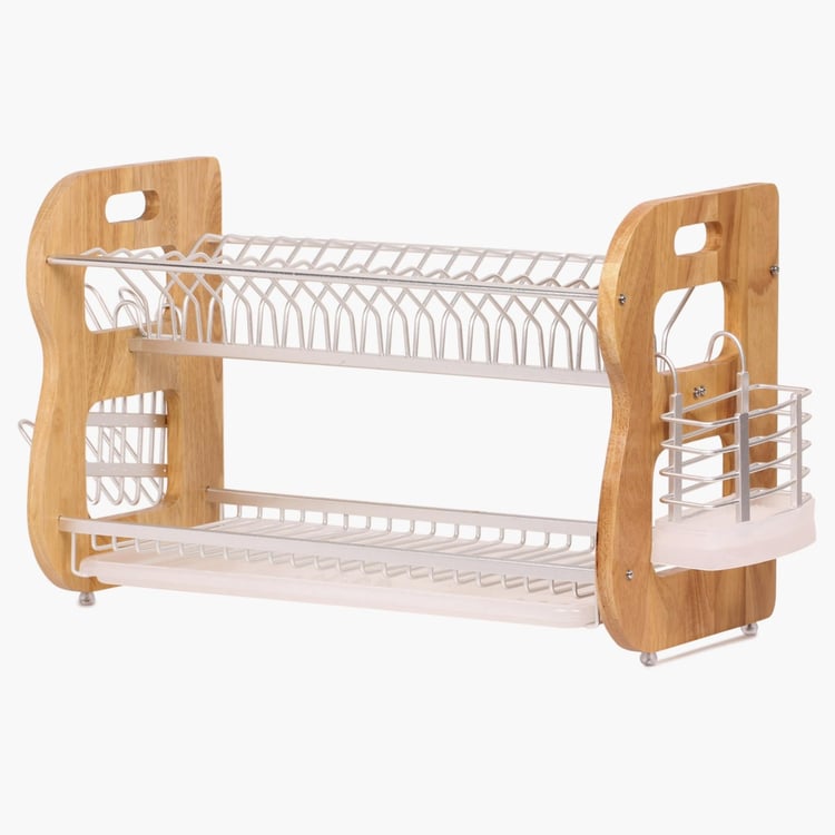 Trenton Solid Utensil Holder - Aluminium - Dish Rack - 69 cm x 27 cm x 37 cm - Silver