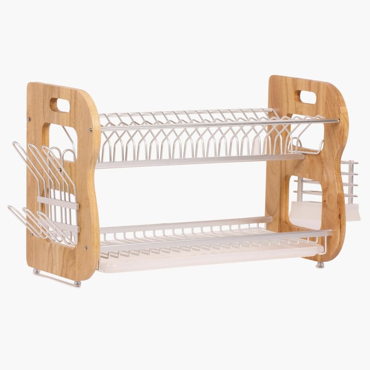 Trenton Solid Utensil Holder - Aluminium - Dish Rack - 69 cm x 27 cm x 37 cm - Silver