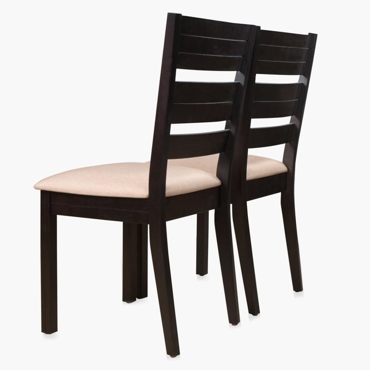 Montoya Set of 2 Rubber Wood Dining Chairs - Brown