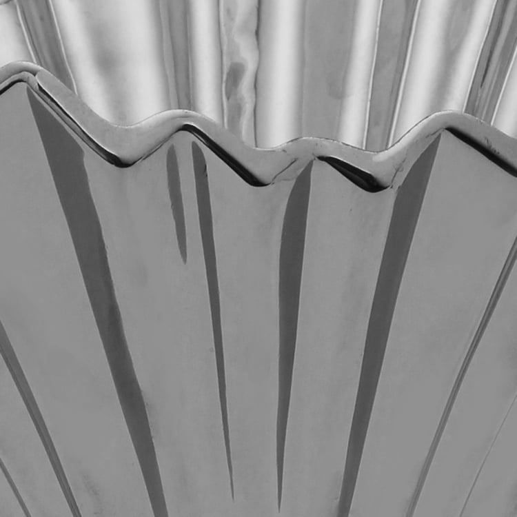 Silver Pleat Vase
