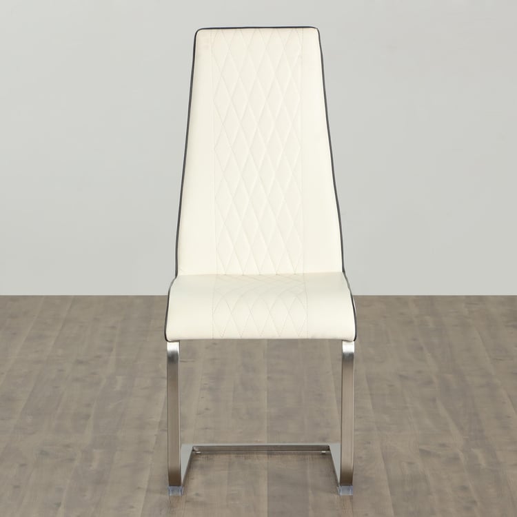 Bentley Set of 2 Faux Leather Dining Chairs - White